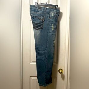 Blue Gear Distress jeans